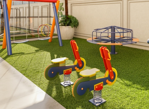 Children's play area amenity render