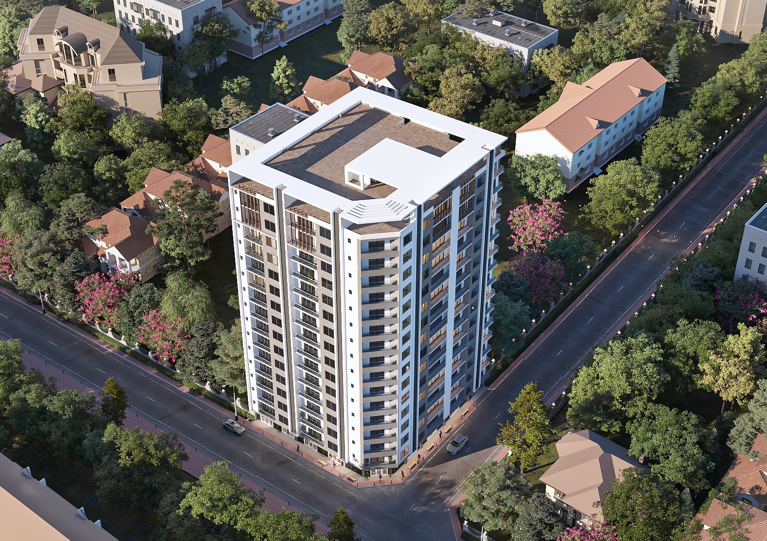 Zuqruf Residence Phase II aerial rendering